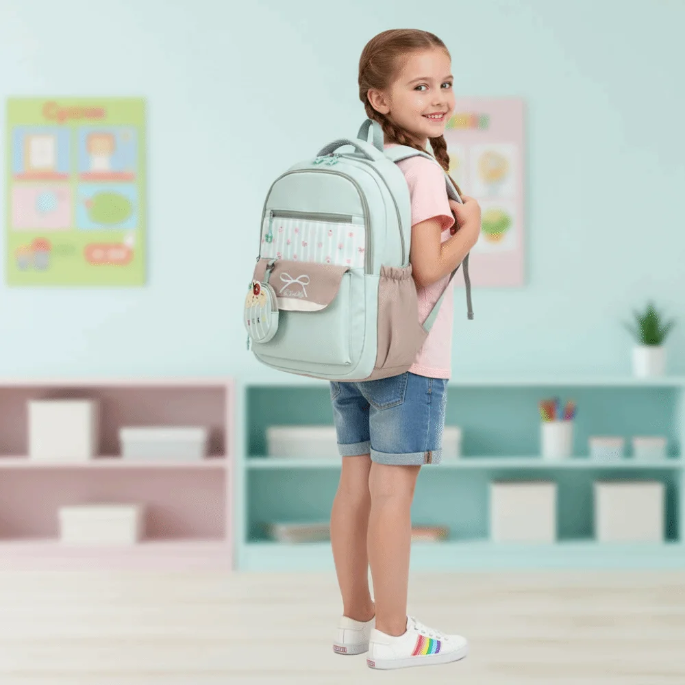 Large Capacity Travel Backpack Breathable Oxford Cloth College Student Backpack Lightweight Cartoon Pattern