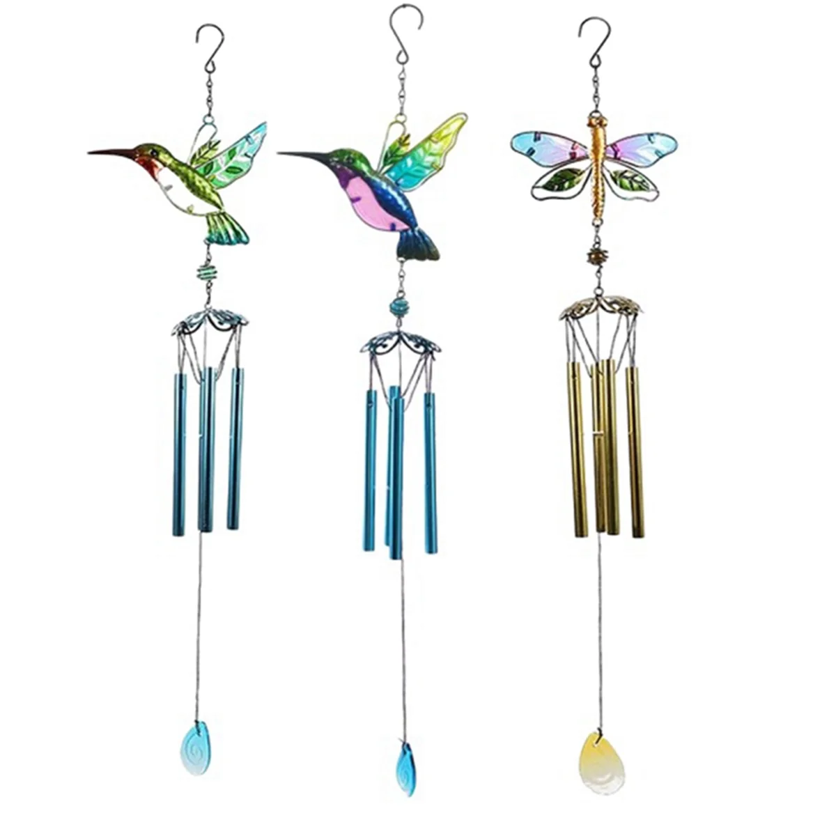 

Dragonfly Wind Chime Glass Gardening Wind Chimes Pendant High Quality for Wall Window Door Ornaments