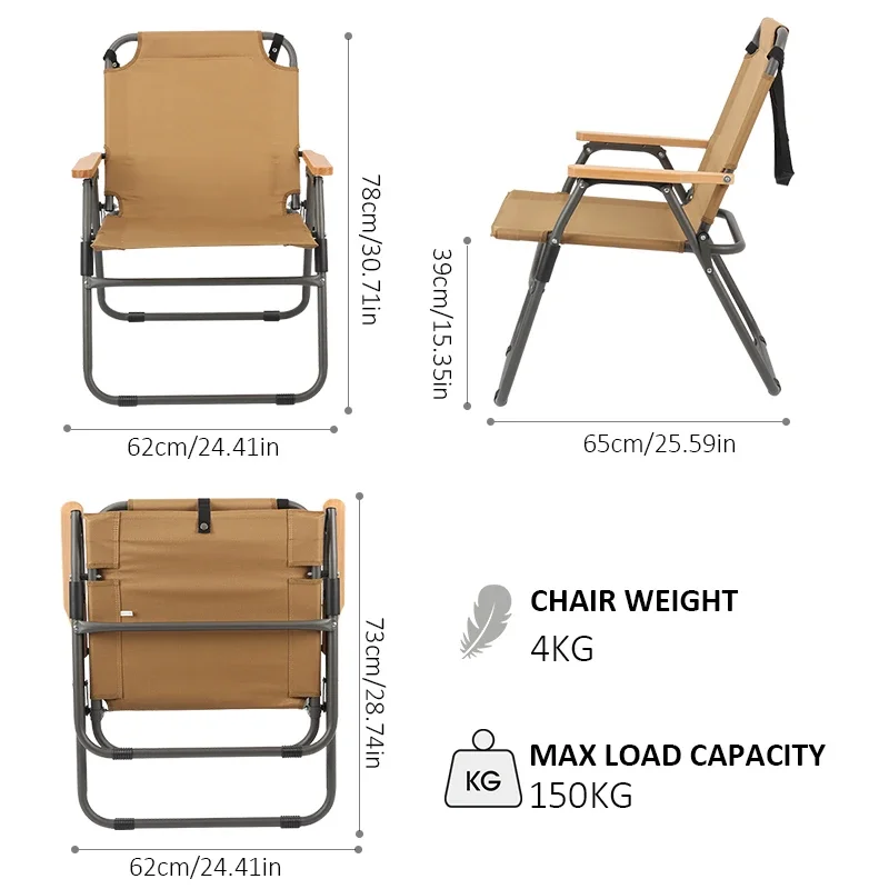 Wide And Convenient Camping Picnic Leisure Fishing Chair, Beach Chair, Single-person Outdoor Folding Chair