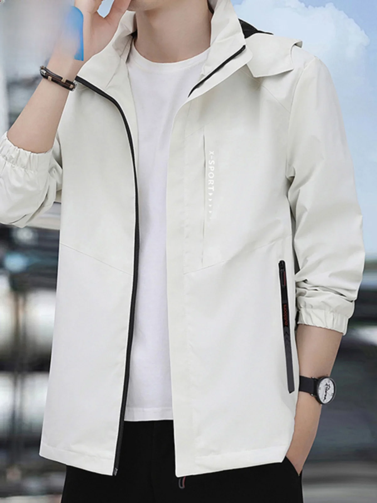 

Мужская демисезонная куртка Paul: новая, стильная, с капюшоном, ветрозащитная, для активного отдыха, альпинизма и спорта, для мужчин среднего и молодого возраста