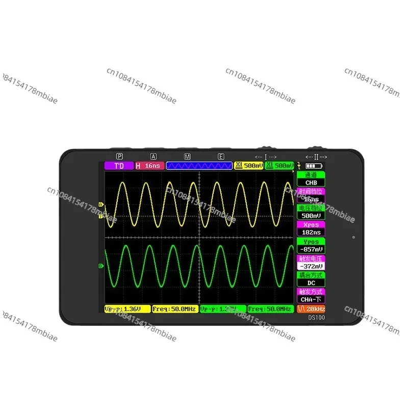 Punctuality Atomic DS100 Handheld Digital Oscilloscope Dual Channel Mini Small Portable Instrument Auto Repair 50M