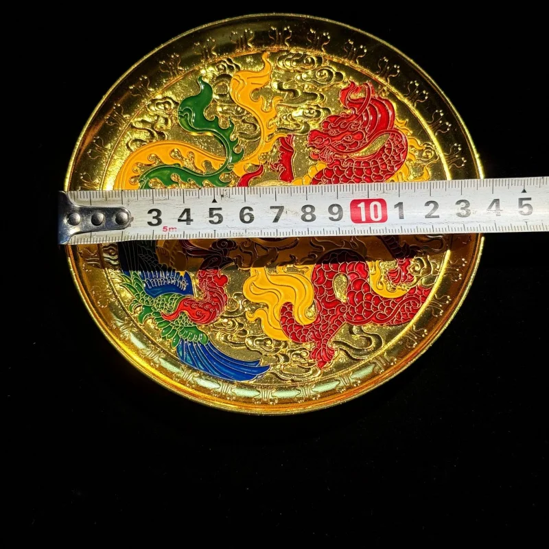 Daiqing Dragon and Phoenix Auspicious Pattern Qianlong Era 
