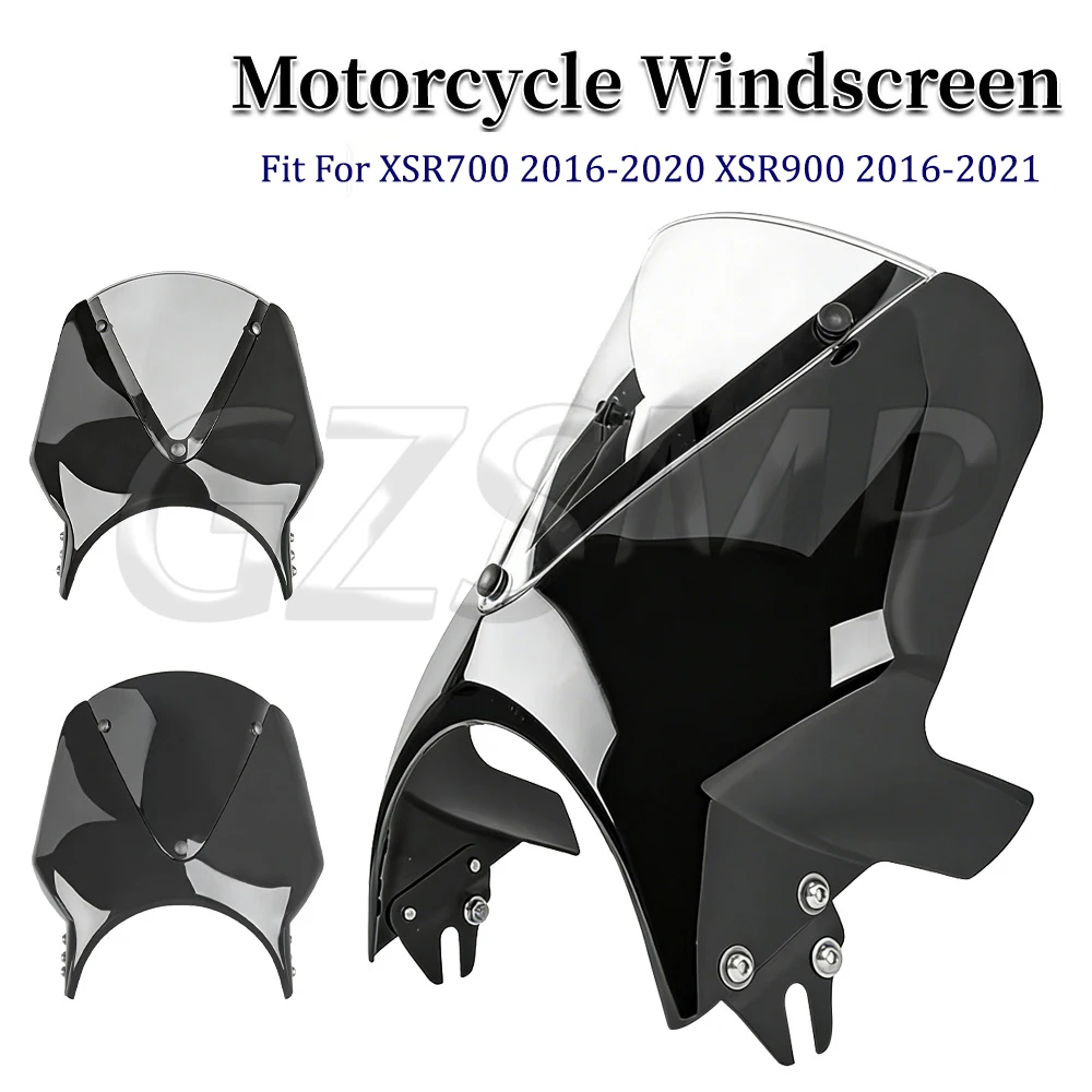 Motorcycle Accessories Front Windshield Fit For YAMAHA XSR700 2016-2020 XSR900 2016-2021 Windscreen Flyscreen Wind Deflectors