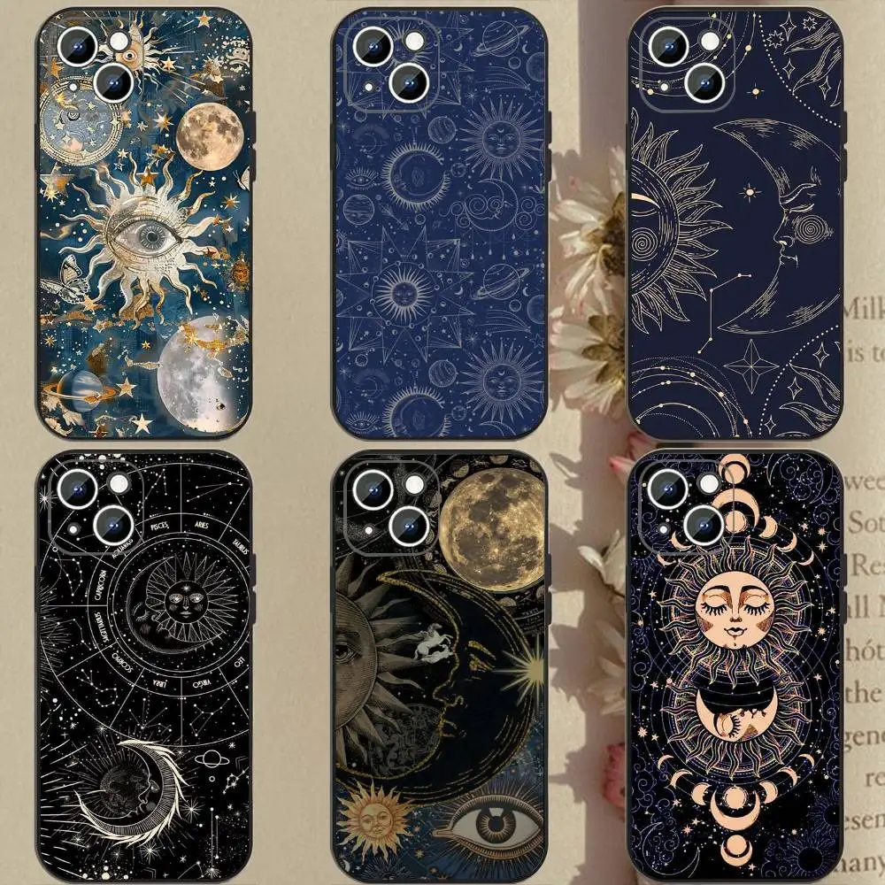 الفاخرة مجردة الشمس جراب هاتف المغناطيسي سيليكون لينة آيفون 17 16 15 14 13 12 11 زائد برو ماكس الهواء