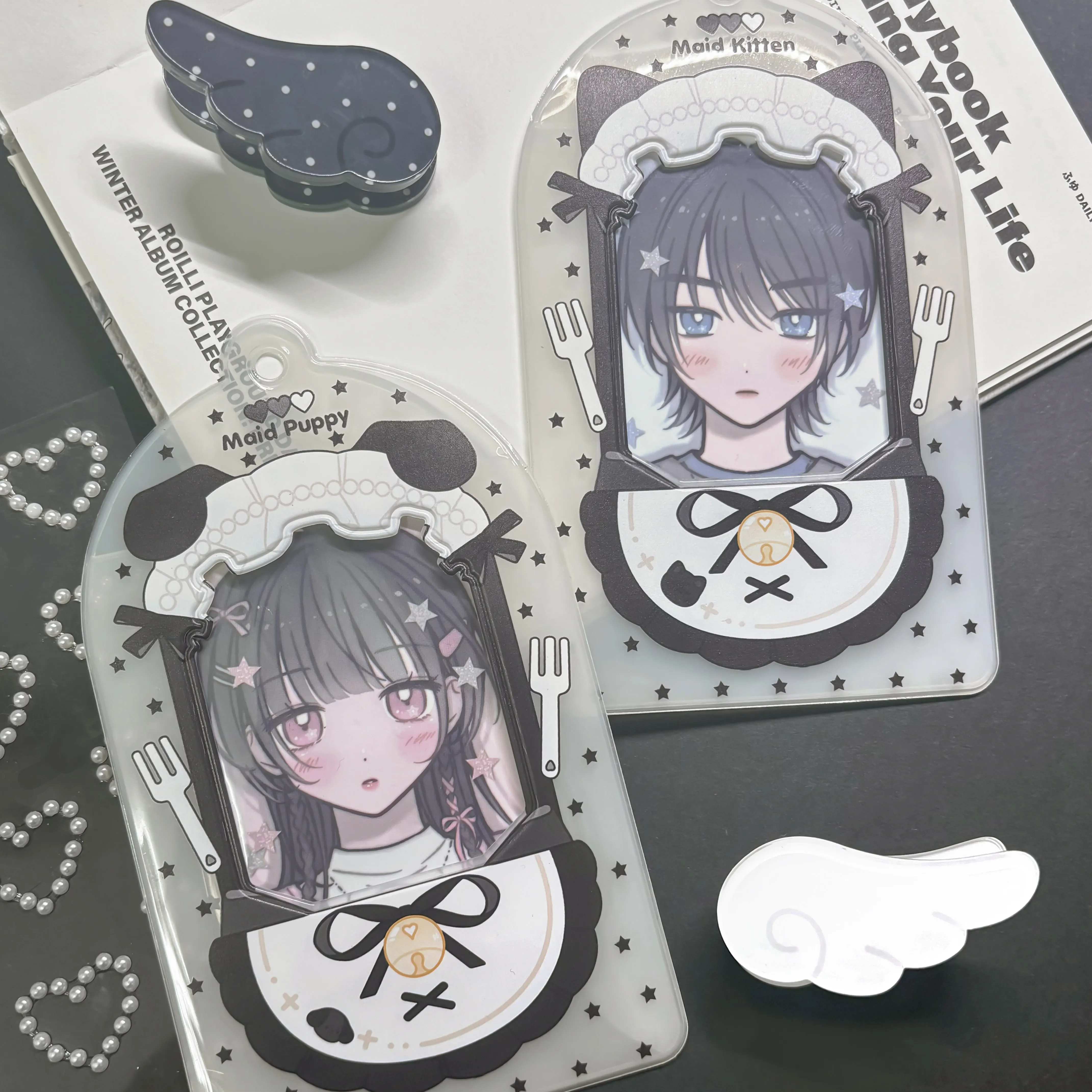 Original Pvc Milky White Card Cover Cute Storage Small Card Cover Star Chasing Gumei Animation Badge