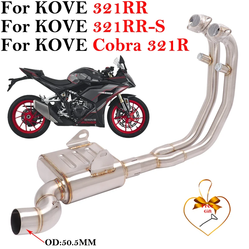 

Выхлопная система для мотоцикла KOVE Cobra 321R 321RR 321RR-S, модификация выхлопной системы для мотоцикла, глушитель заднего давления, передняя средняя тяга