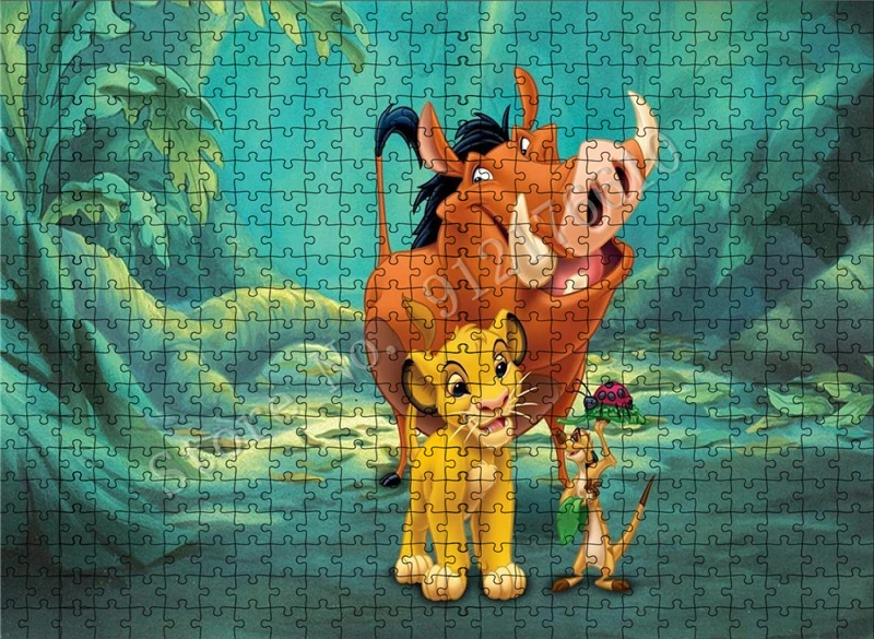 Disney Puzzles Lion King 500 Pieces Jigsaw Puzzle Children's Parent-Child Game To Kill Time Wall Art Cartoon 3D Home Decoration