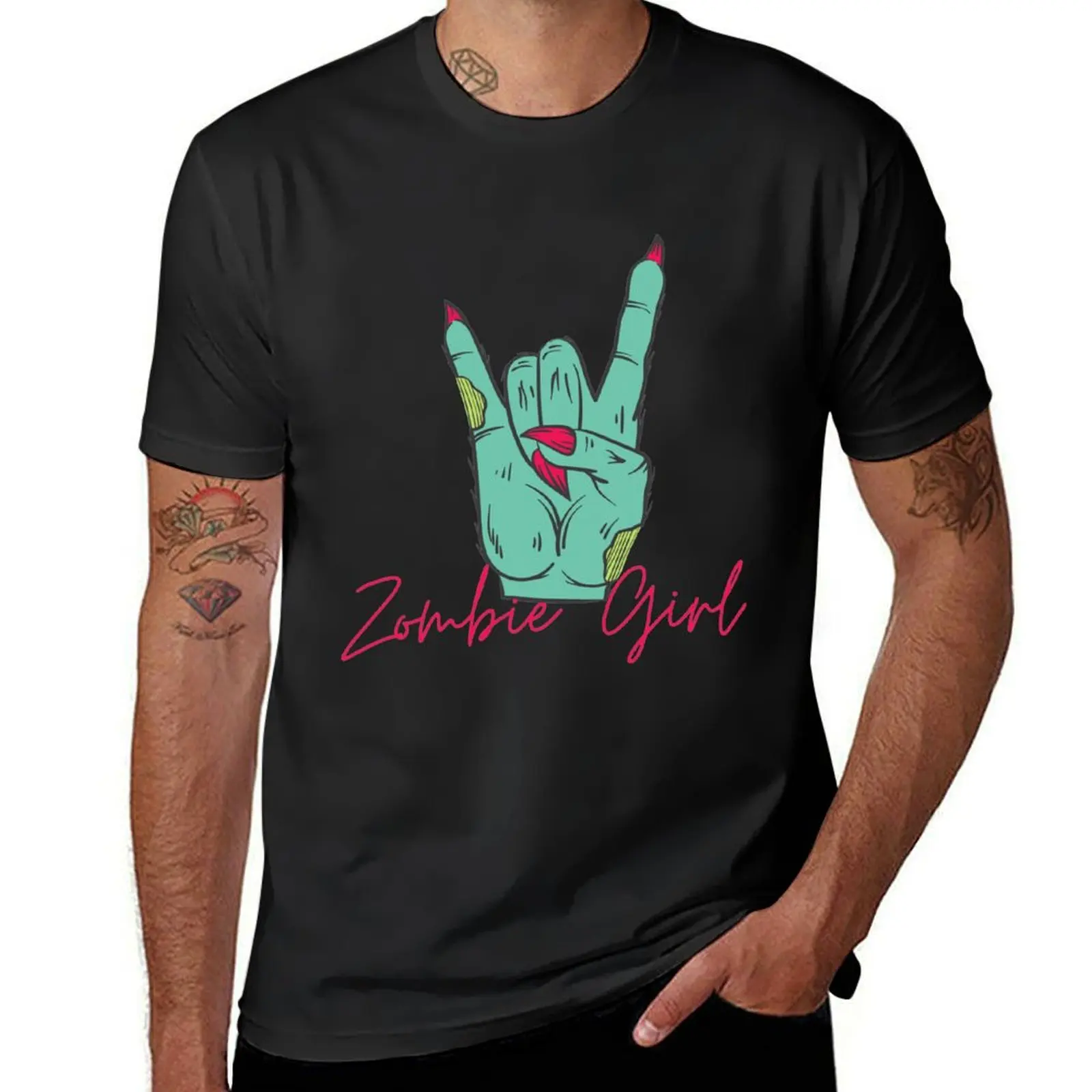 Cute Skater Zombie Girl T-shirt aesthetic clothes sublime oversized t shirt men