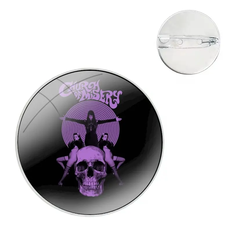 Church Of Misery Top Logo Pins Badge Metal Brooches For Clothes Backpack Decoration gift