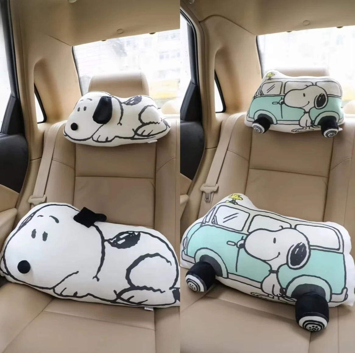 

Cartoon Car Seat Neck Pillow Waist Cushion Cartoon Comfortable Headrest Car Interior Cute Decoration Supplies Universal