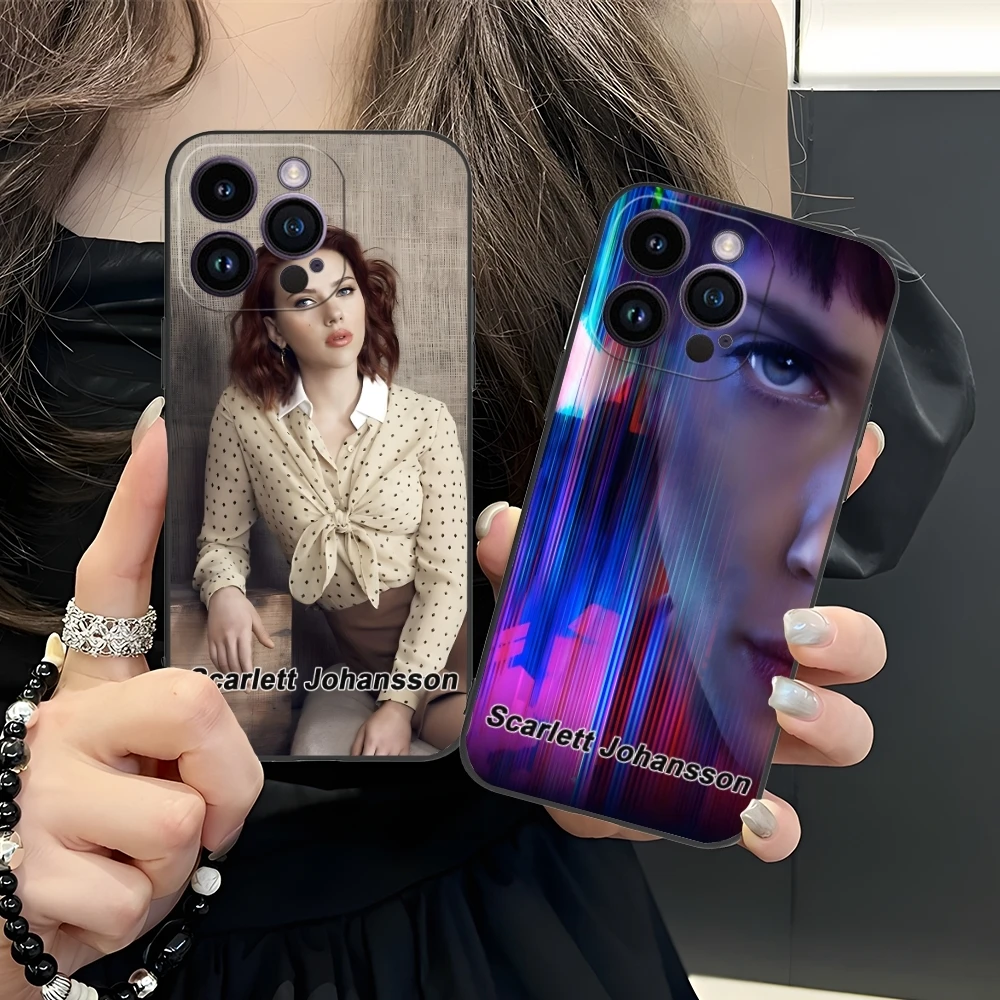 Painting S-Scarlett Mobile Cell Phone Case for iPhone 16 15 14 13 12 11 X XR XS 8 7 Pro Max Plus Mini Black Phone Cover Shell