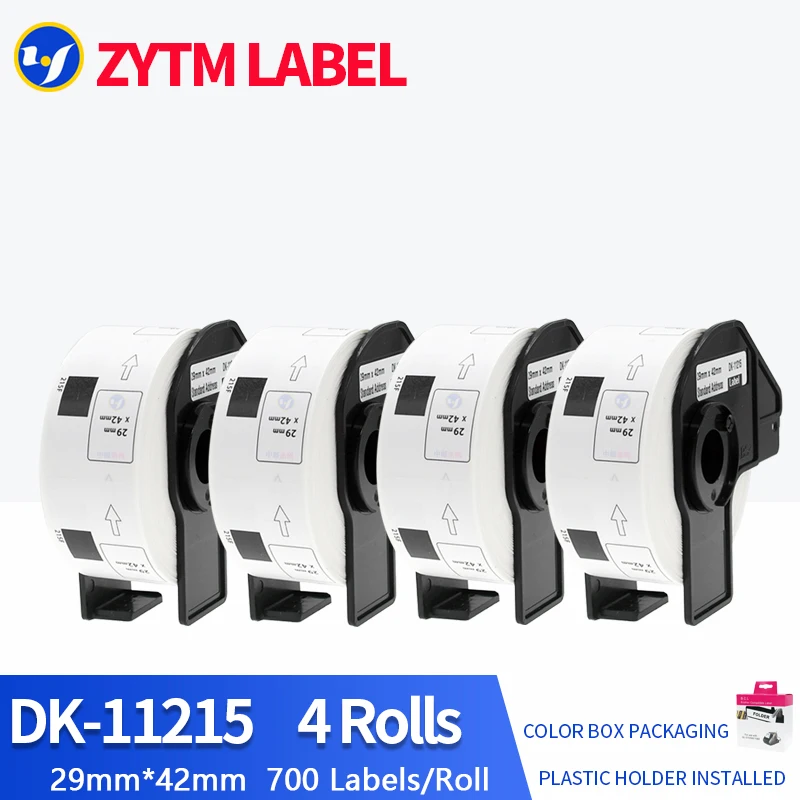 4 Rolls Compatible DK-11215/DK-11218/DK-11219/DK-11220/DK-11221/DK-11201/DK-22210/DK-22211/DK-22212 For brother Thermal Printer