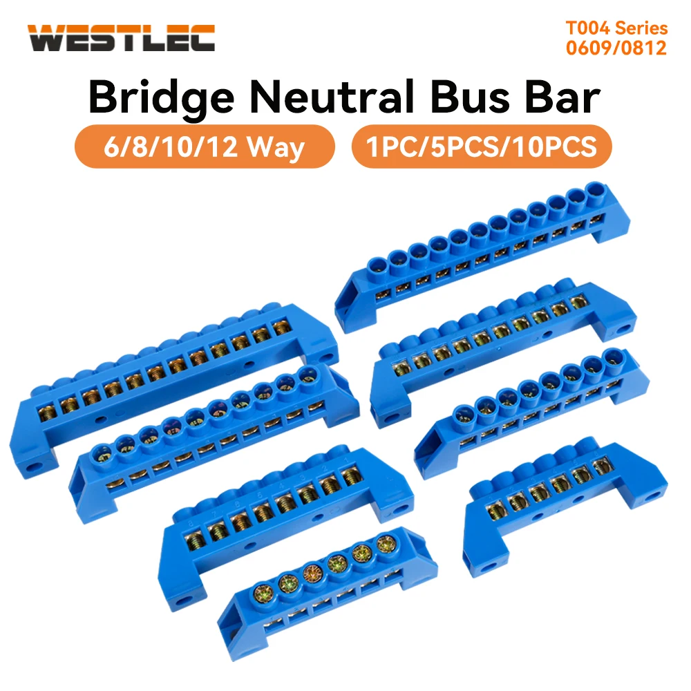 WESTLEC Bridge Zero Line Terminal Block 6/8/10/12 Way Applicable Electrical Distribution Box M4/M5 T004