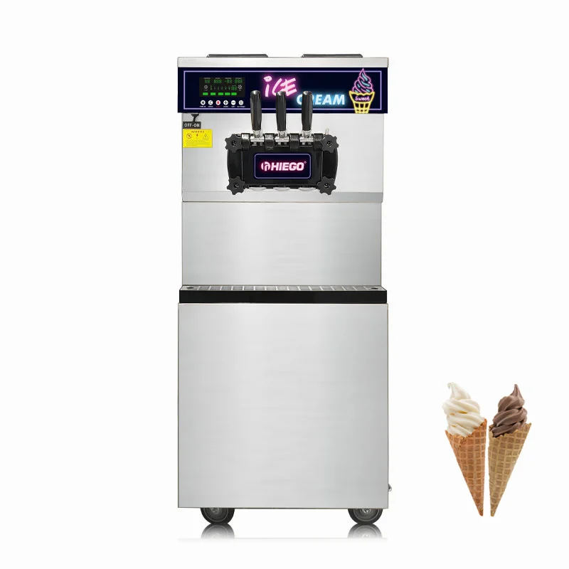 

Factory Price 2 +1 Flavors Classic Ice Cream Machine Vertical Soft Ice Cream Machine For Snack Food Store