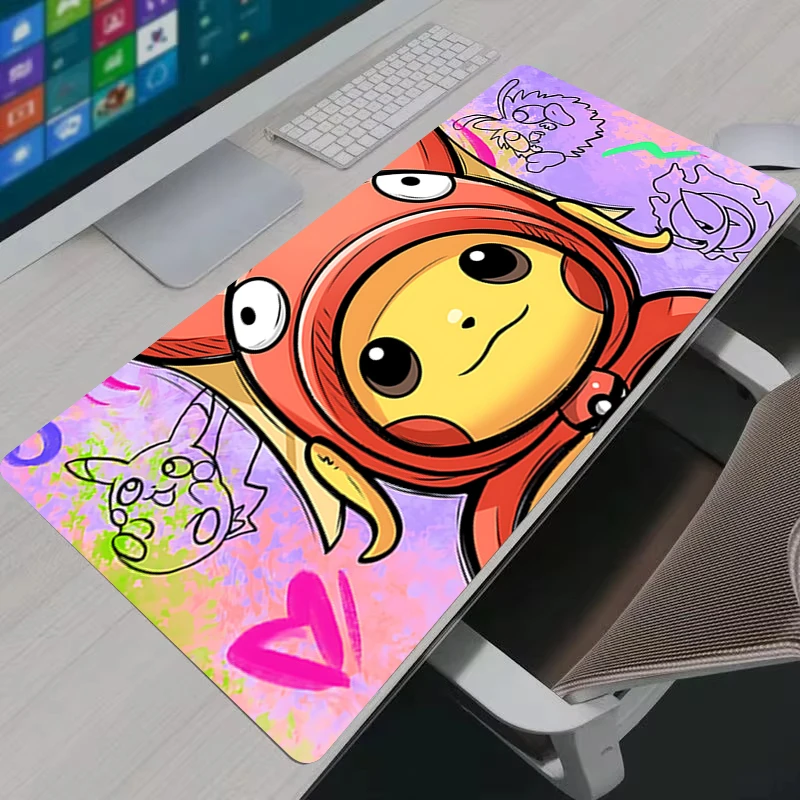 Mouse Pad Gaming Accessories Large Desk Mats Cosplay P-Pikachu Gamer Computer Laptop Keyboard Desk Pad P-Pokemon Anime Mausepad