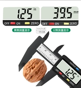 Electronic Digital Caliper Plastic Measuring Tool Vernier Ruler with LCD Display Student Measurement Analysis Gauging Precision