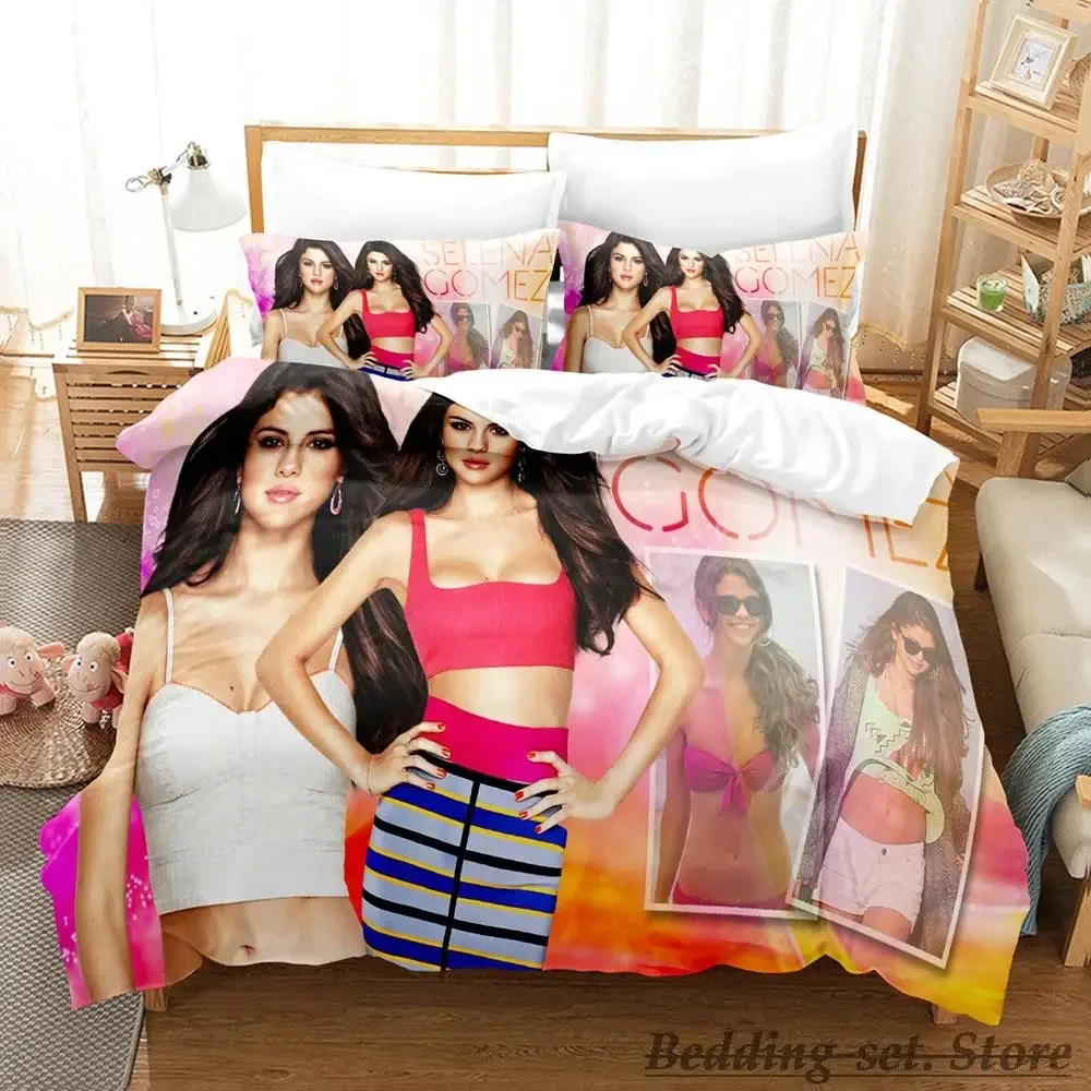 

Sexy Selena Gomez Bedding Set Single Twin Full Queen King Size Bed Set Adult Kid Bedroom Duvetcover Sets Anime parure de lit Bed