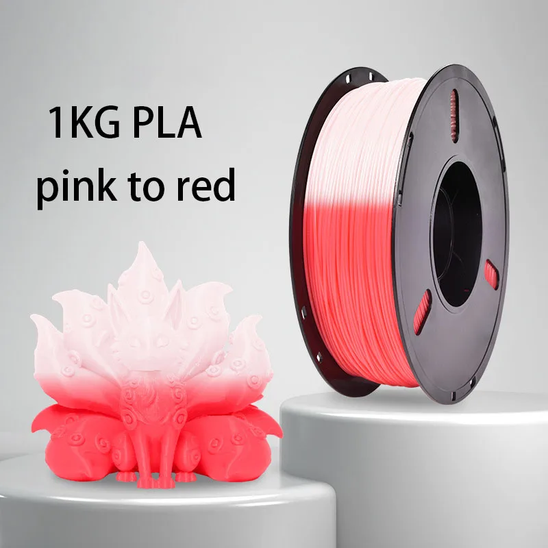 

Филамент для 3D-принтера PLA с изменением цвета с красного на белый, точность +/- 0,03 мм, катушка 1 кг (0,55 фунта), подходит для большинства FDM 3D-принтеров