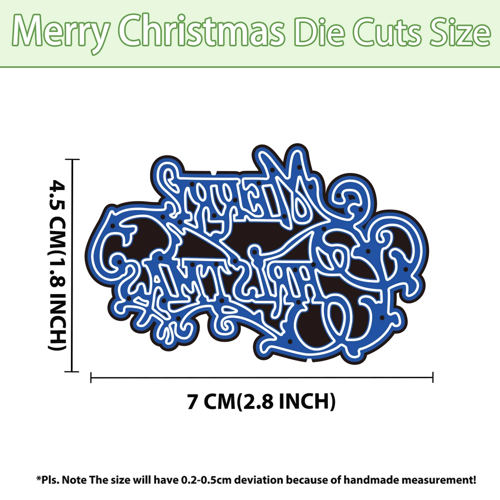 Merry christmas metal cutting dies new arrival 2022 xmas words die cuts for card making embossed craft mould blade stencil dies