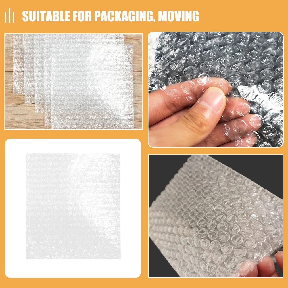 100Pcs Bubble Bags Double Wall Cushion Protective Pouch Clear Sheet Protector for Shipping Moving Storage Packing