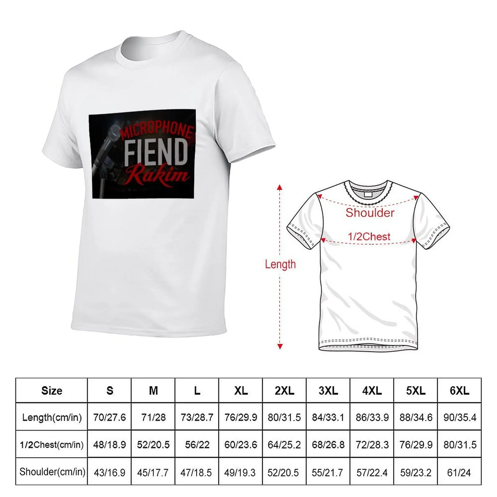 Rakim- Microphone Fiend T-Shirt anime figures custom shirt outfits for men