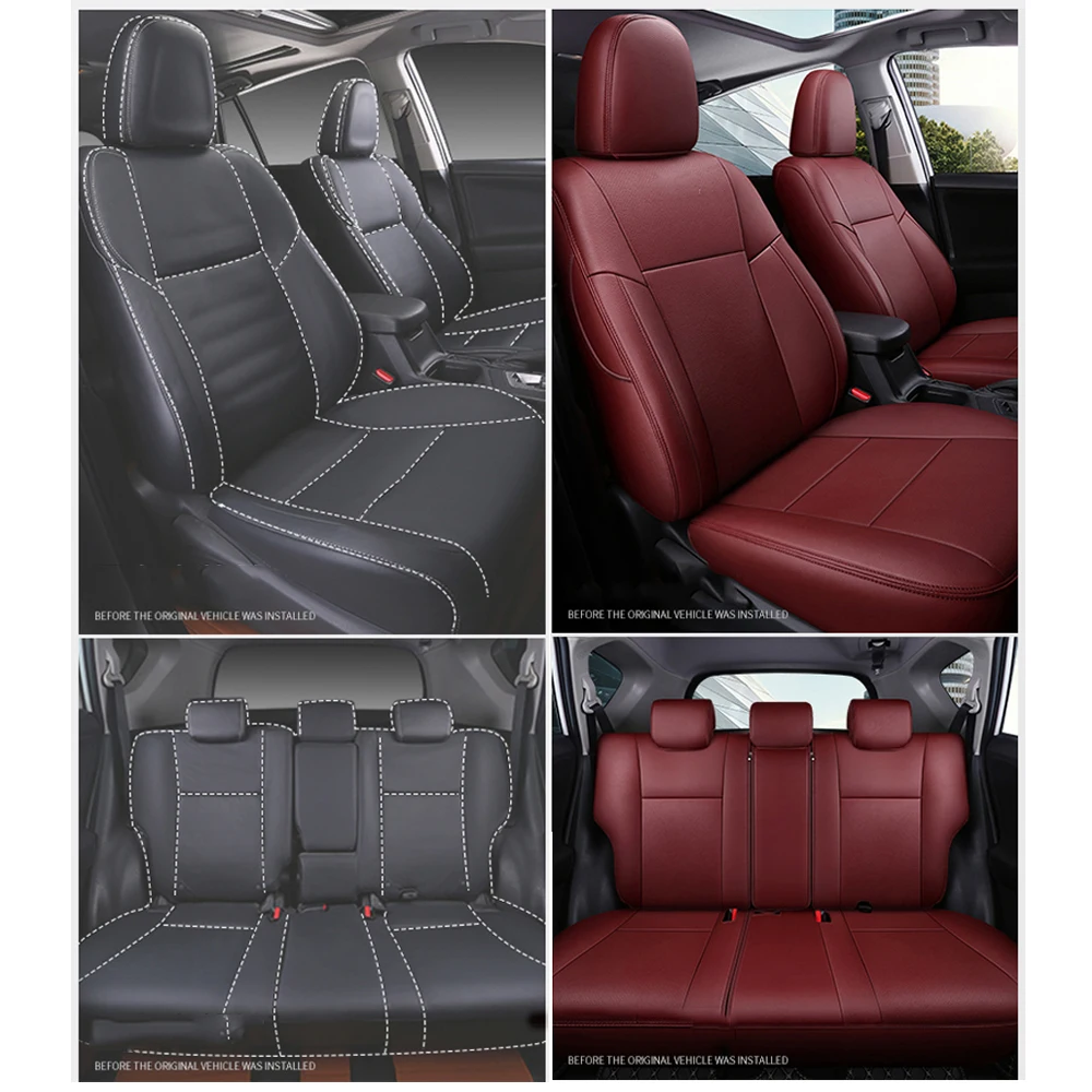 Original Car 1: 1 Design Car Seat Covers  For Toyota RAV4 2013-2018 Full Covered Cushion Car Seat Protective Cover Auto Parts