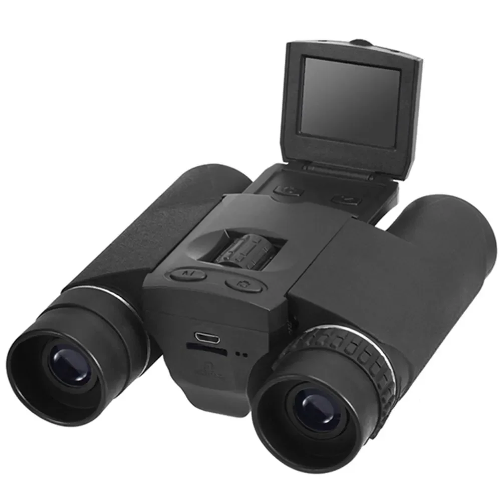 야외 디지털 쌍안경 망원경, 10x25 줌, 2 인치 LCD 디스플레이, 사진 비디오 디지털 카메라, USB 망원경, 하이킹 등반 녹음기