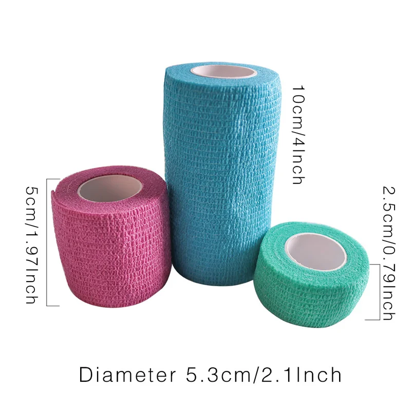 Einfarbig Sport selbst klebende elastische Bandage Wickel band Elasto plast für Knies tütz polster Finger Knöchel Handfläche Schulter 5cm x 4,5 m