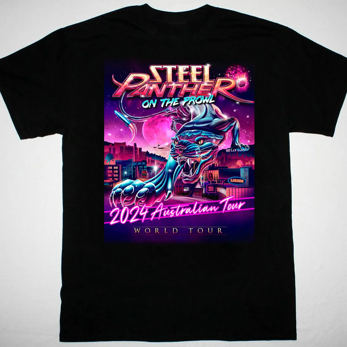 Steel Panther world tour black T shirt short sleeve All sizes S to 5XL TA5428