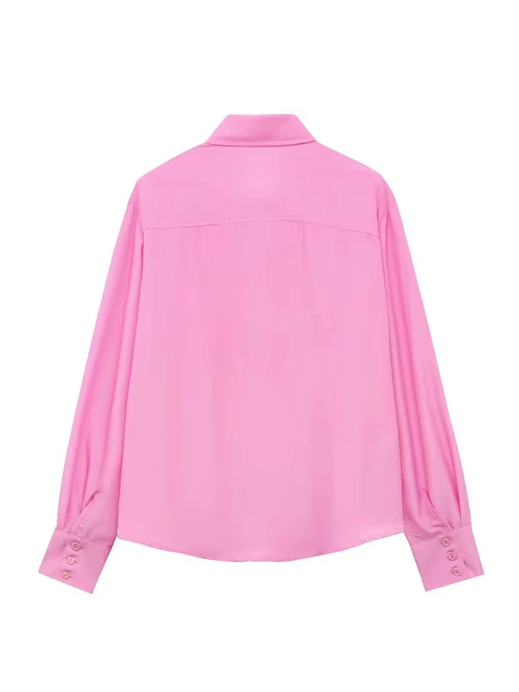 TFMLN Spring Summer Women Shirt Long Sleeve Blouse Women Loose Tops 2025 New Fashion Women Clothing Basic Shirts OL Blouses