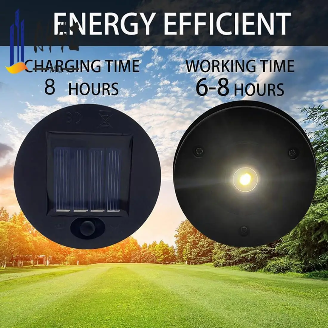 

A44Z-2 Pack Солнечные фонари Сменная верхняя часть для фонарей, водонепроницаемые круглые солнечные фонари Сменные аксессуары