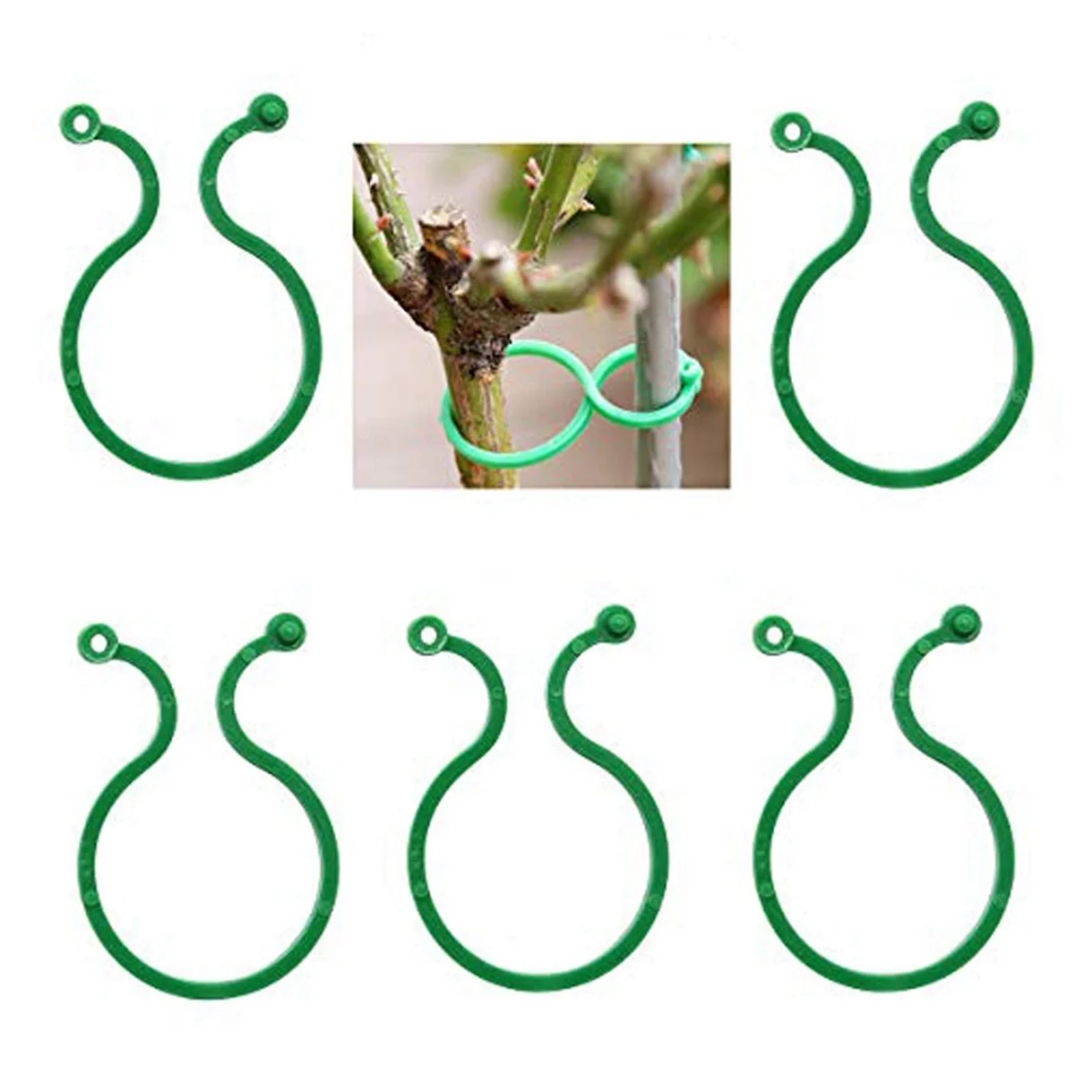 50PCS Plant Twist Clip Ties Garden Plant Support Clips Vegetables Tomato Vine Flower Clips Plant Locks for Plants 4cm