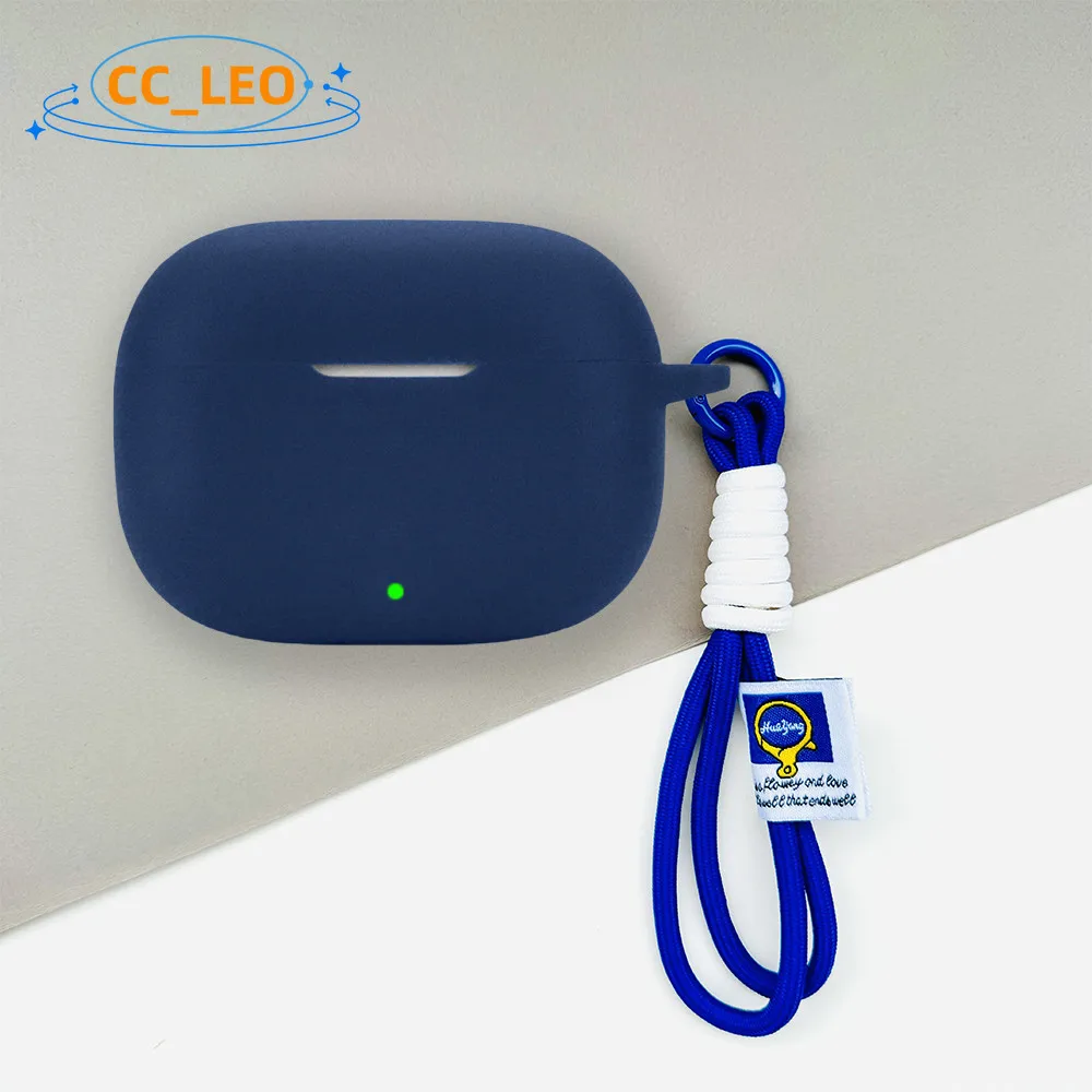 

For EarFun Air Life Case Cute Lanyard Pendant Silicone Soft Case EarFun Air Life Shockproof Shell Protective Sleeve with Hook