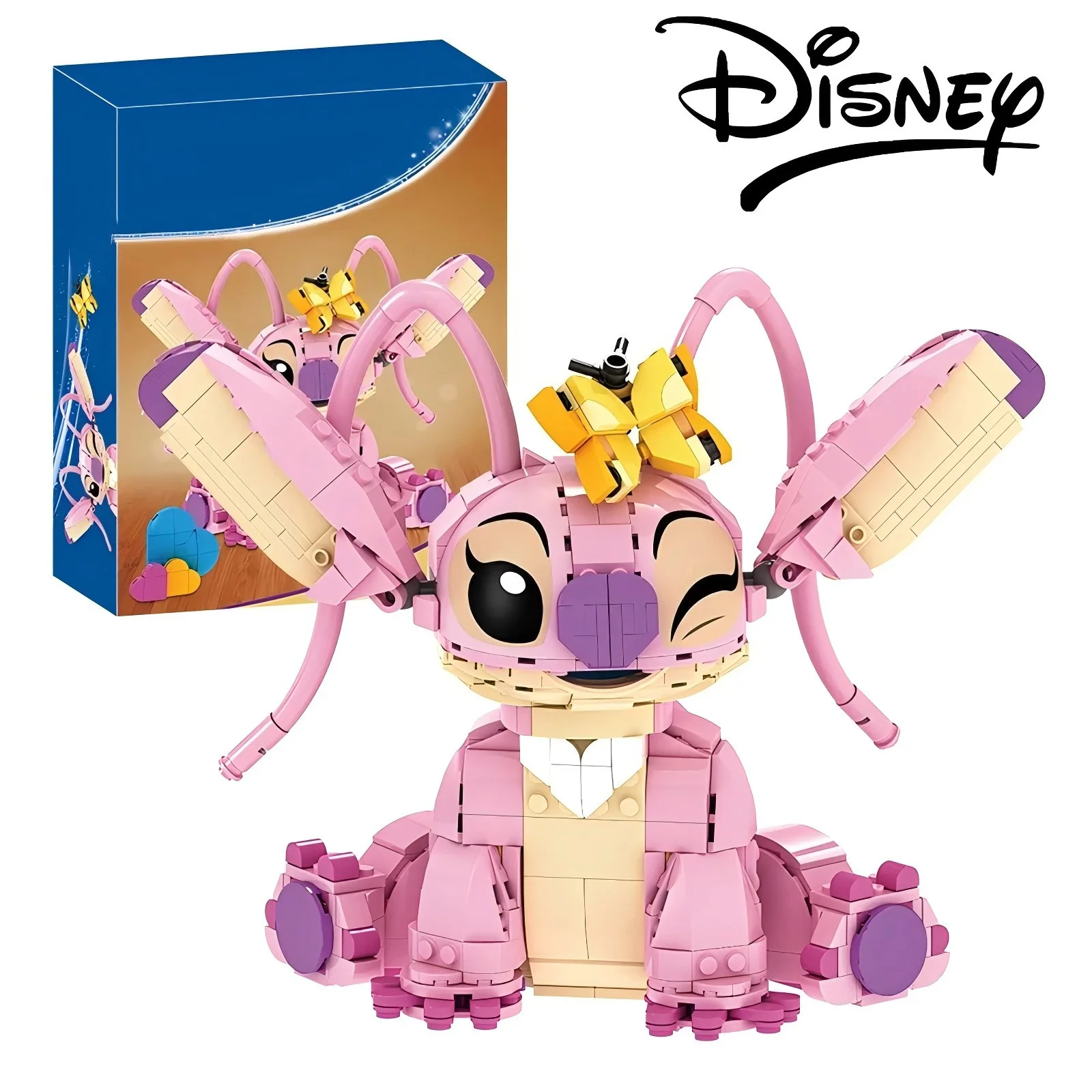 

Новые строительные блоки Stitch Angel CP 2025 — большие игрушки из мультфильмов с движущимися ушками, детский подарок в сборе для мальчиков и девочек на день рождения