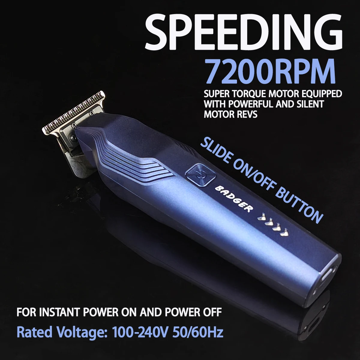 Professional Electric Hair Clipper M4T Hair Trimmer for Man 7200RPM Silent Motor with Base T-shaped Blade Barber Shop Machine