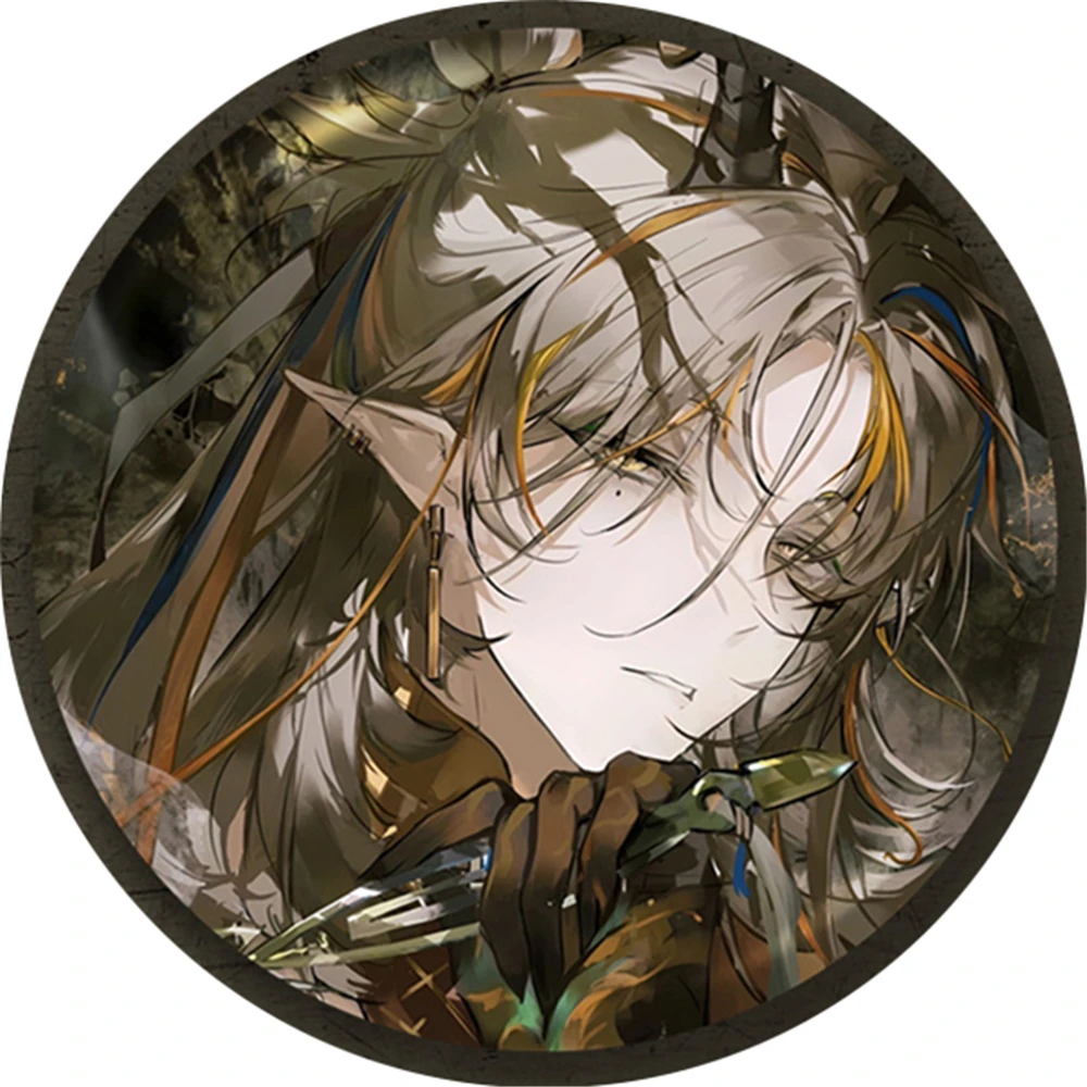 

58mm Game Arknights Ji Cosplay COSTUME Badge Pin SPTE Tinplate Brooch Prop Xmas Gift