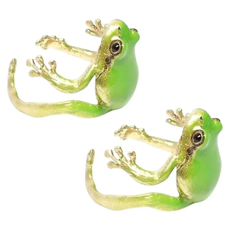 

Tree Frog Ring, Green Quirky Frog Ring, Niche Design Animal Shape, Blue Frog Ring, Adjustable Opening Ring