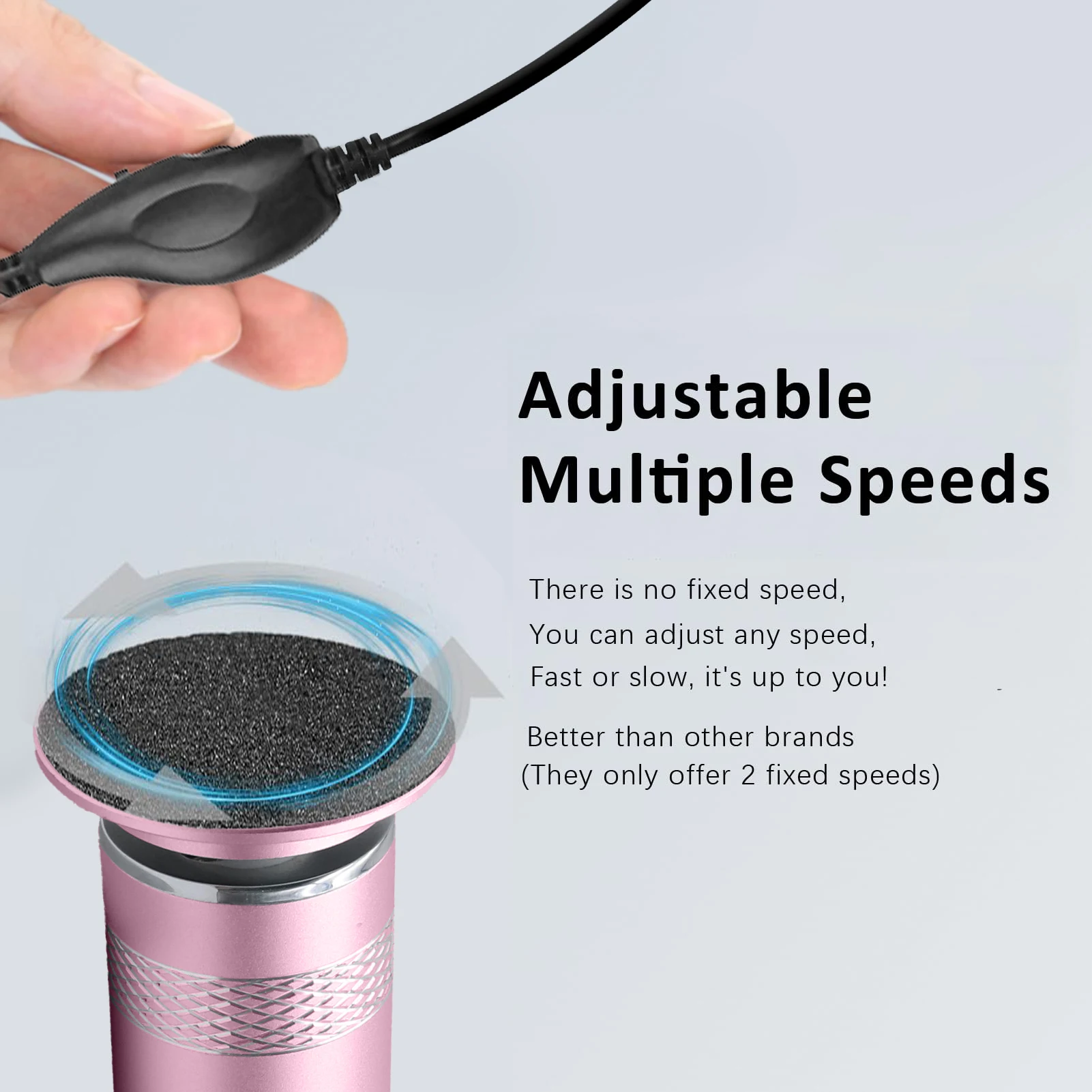 

Electric Foot Callus Remover, Upgraded Electric Foot Remover for Feet, Adjustable Speed Foot File with 60 Pieces Sandpaper Tray