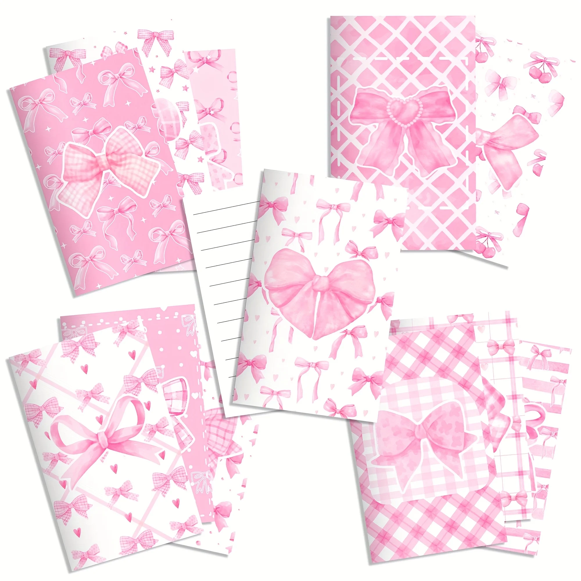 6/12 Stück Mini-Notizbücher mit rosa Schleife, tragbares Notizbuch, Geschenk für Mädchen, Tagebuch, Notizblock, Belohnungsgeschenk, Geburtstagsgeschenk, Büro- und Schulbedarf – Detail 3