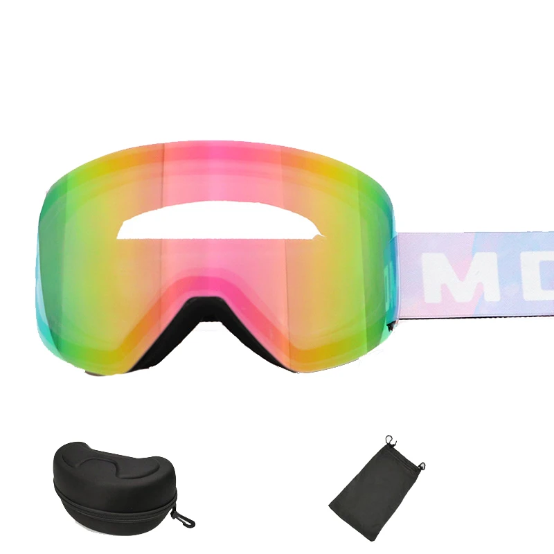 Women Men New Style Ski Goggles Sports Motorcycle Mountain Skiing Snow Glasses Magnetic Double Layer Anti-fog Outdoor Glasses