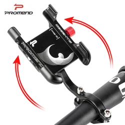 JLETOLI Aluminum Alloy Bicycle Mobile Phone Holder Non-Slip Bike Phone Holder 360 Degree Rotation Cell Phone Gps Holder Stand