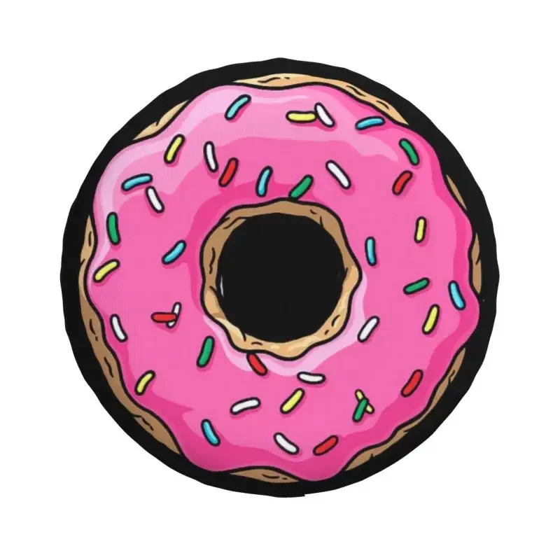 Custom Pink Donut Spare Tire Cover for Honda CRV Jeep RV SUV 4WD 4x4 Food Doughnut Car Wheel Protector Covers 14