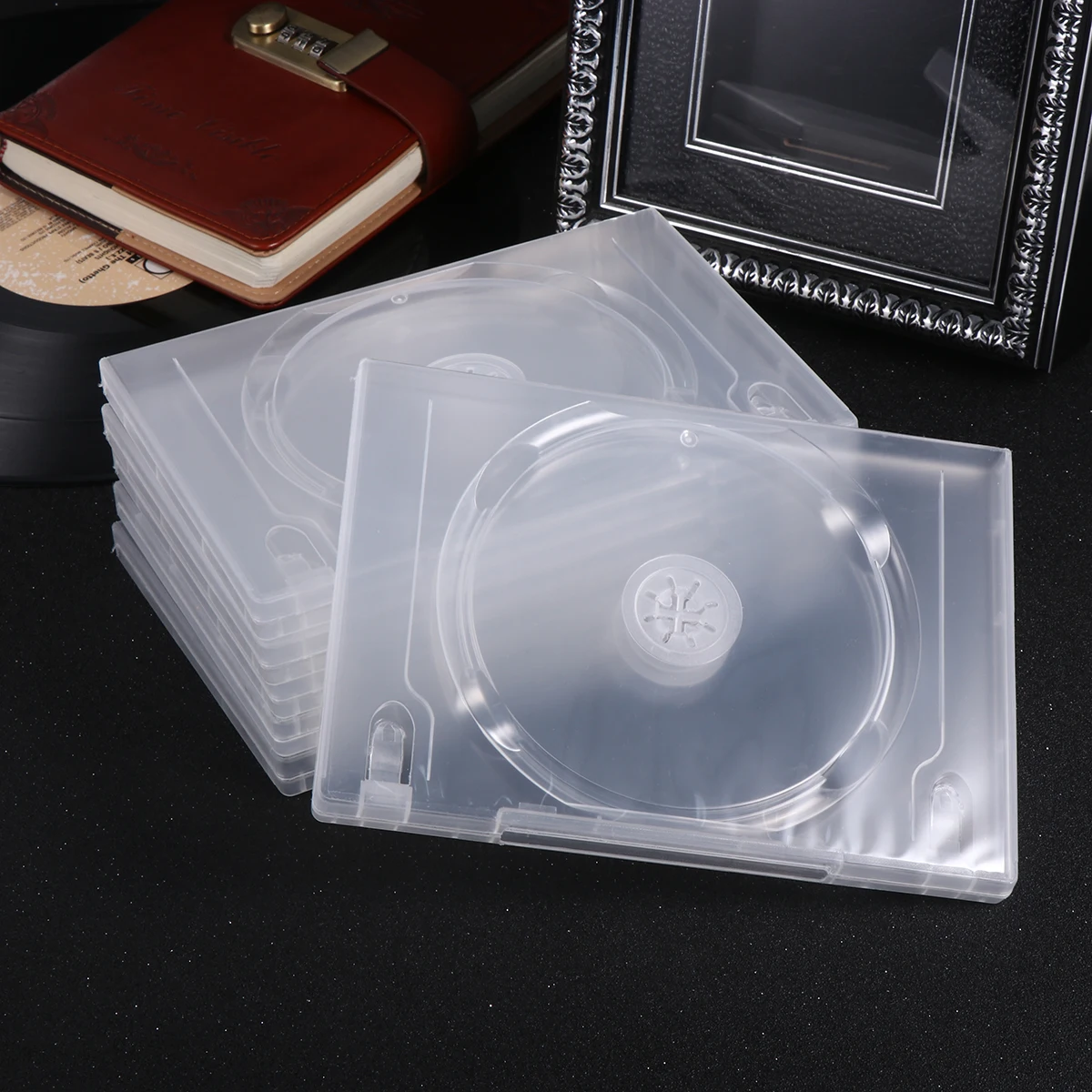 Transparent CD DVD Storage Cases with Insert Page - Portable Single - Disc Media Organizers for Home Cinema Enthusiasts
