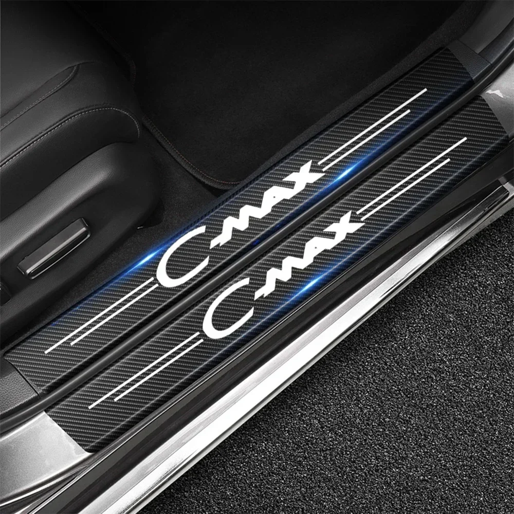 

4Pcs For Ford CMAX C MAX C-Max 2012 2013 2015 2016 2017 2018 2019 2020 2021 2022 Car Door Threshold Sill Sticker Decal Protector