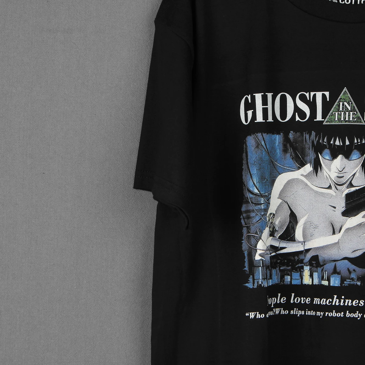 Ghost In The Shell T-Shirt Masamune Shirow Akira Japanese 90S Anime CyberPunk Men\'s Clothing Short Sleeve Cotton Tee Shirt