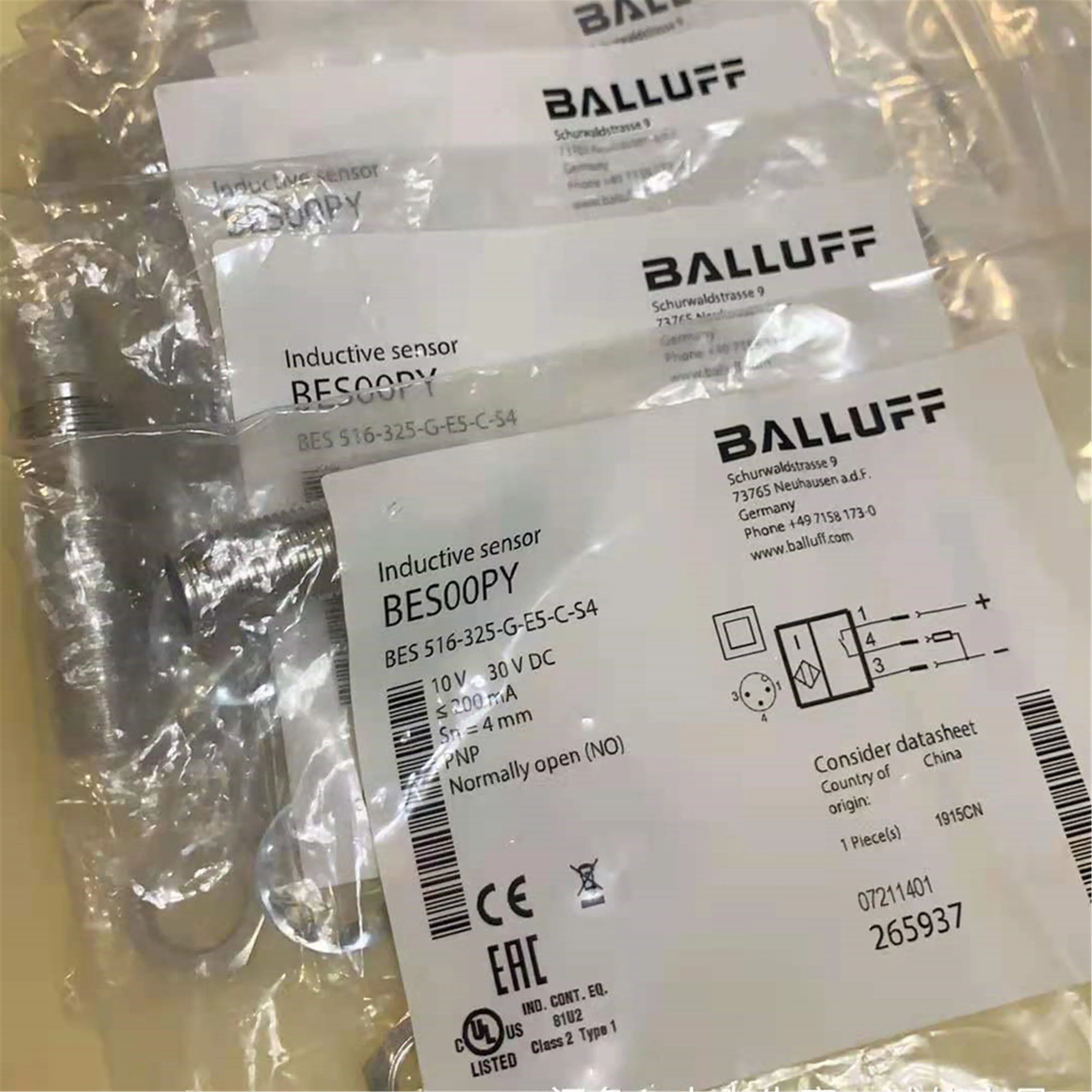 

2025 Spot Balluff BES 516-325-G-E5-C-S4 BES00PY Proximity Switch Sensor