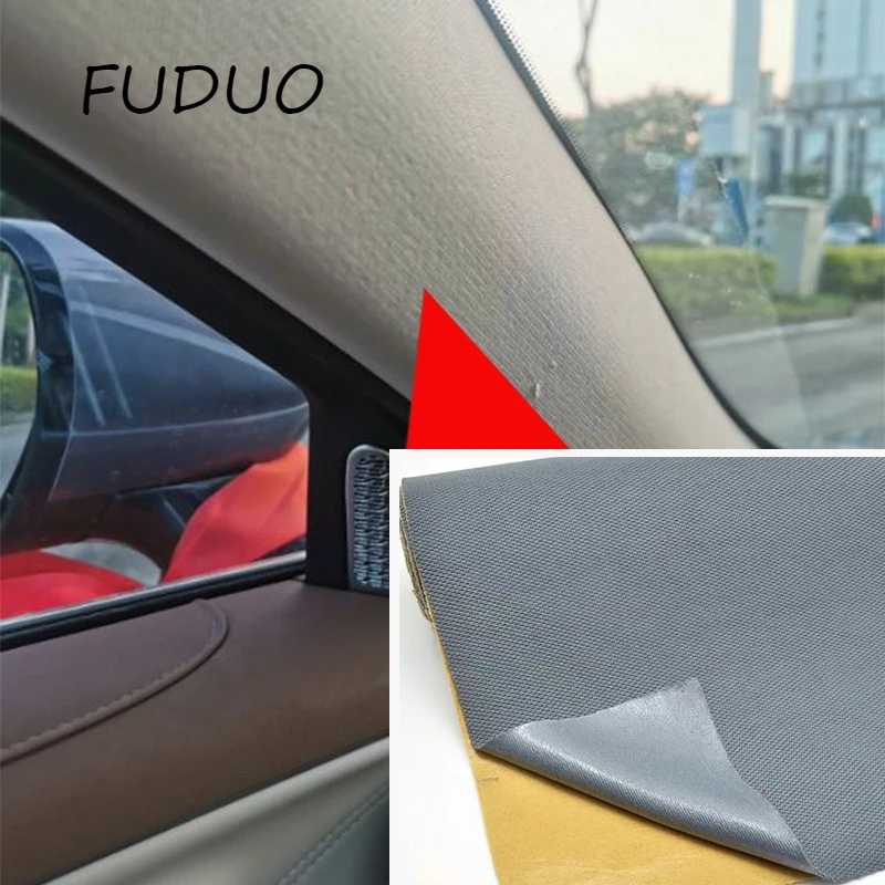 Self Adhesive Car Mesh Cloth Fabric for Auto A B C Pillar Door Repair Upholstery DIY Material Renovate Interior Sticker Fabrics