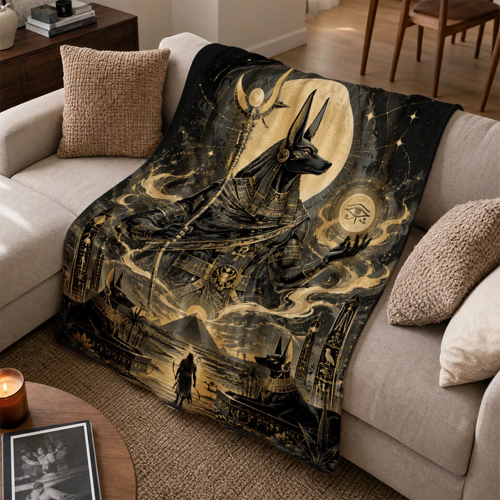 Dark Academia Occult Throw Blanket Sofa Cover Gothic Witchy Mystical Animal Art Boho Bohemian Luxury Cozy Decor Throw