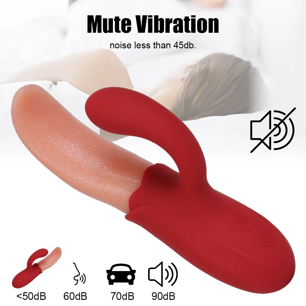 Female Masturbator Flapping Sucking Licking Realistic Tongue Vagina Clitoris Stimulator 10 Modes Vibrator Sex Toys for Women