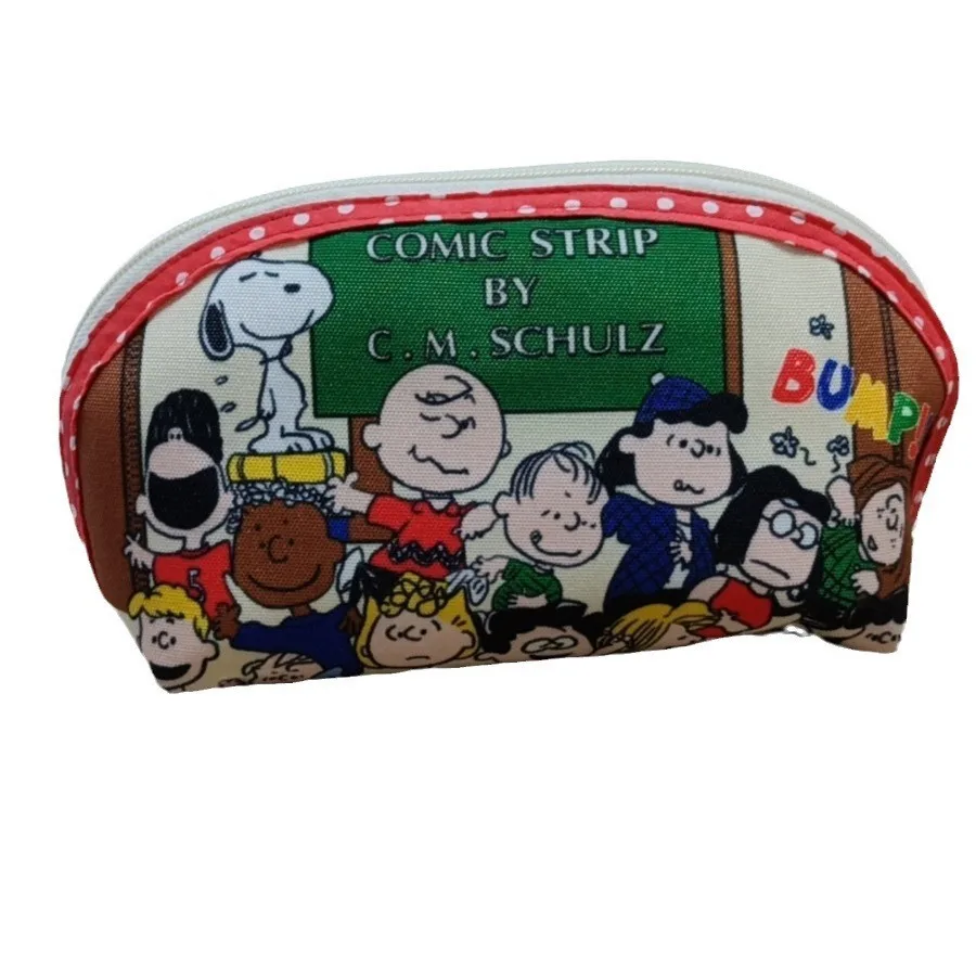 Miniso Cartoon Cute Snoopy Joint Printed Pen Bag Stationery Large Capacity Makeup Storage Bag Student